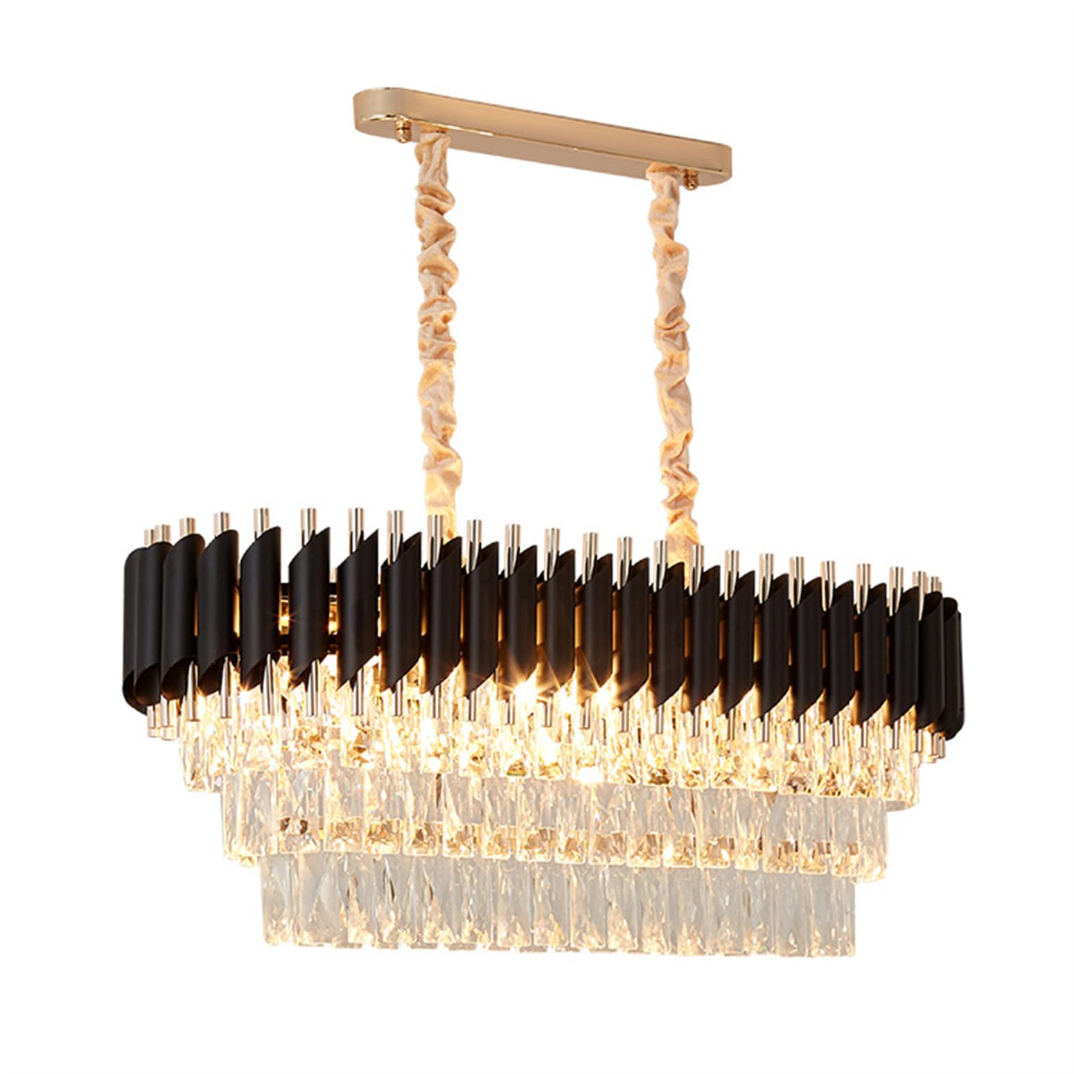 Suspension de plafond contemporaine ovale pour sublimer le salon