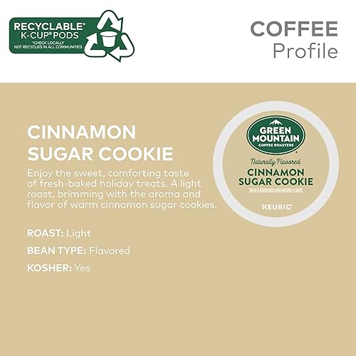 Miniatura 3 de Green Mountain Coffee Selecciones Estacionales de Café Galleta de Canela y Azúcar por Servicio Keurig K-Cup Pods Café Tueste Claro 12 unidades