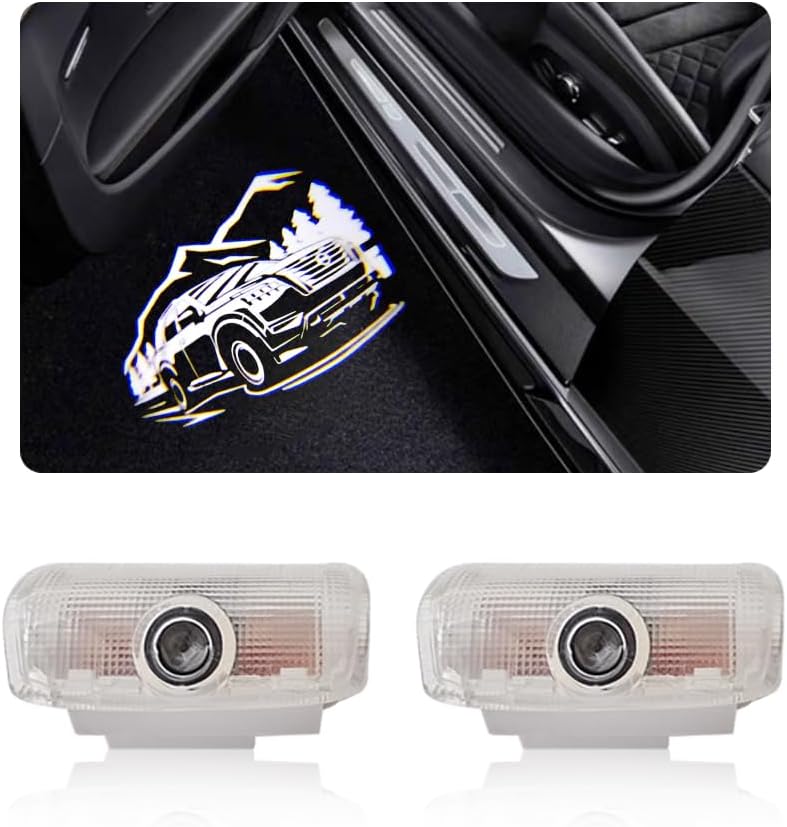 2PCS LED Car Door Logo Lights Compatible with Armada 2017-2022 Courtesy Projector Laser Welcome Light Puddle Lights Ghost Shadow Light Kit Car Accessories