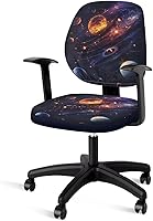 Vista 16 de Fundas para sillas de escritorio, con estampado de vaca, fundas de asiento para silla de oficina, 2 piezas, fundas para silla de computadora, fundas