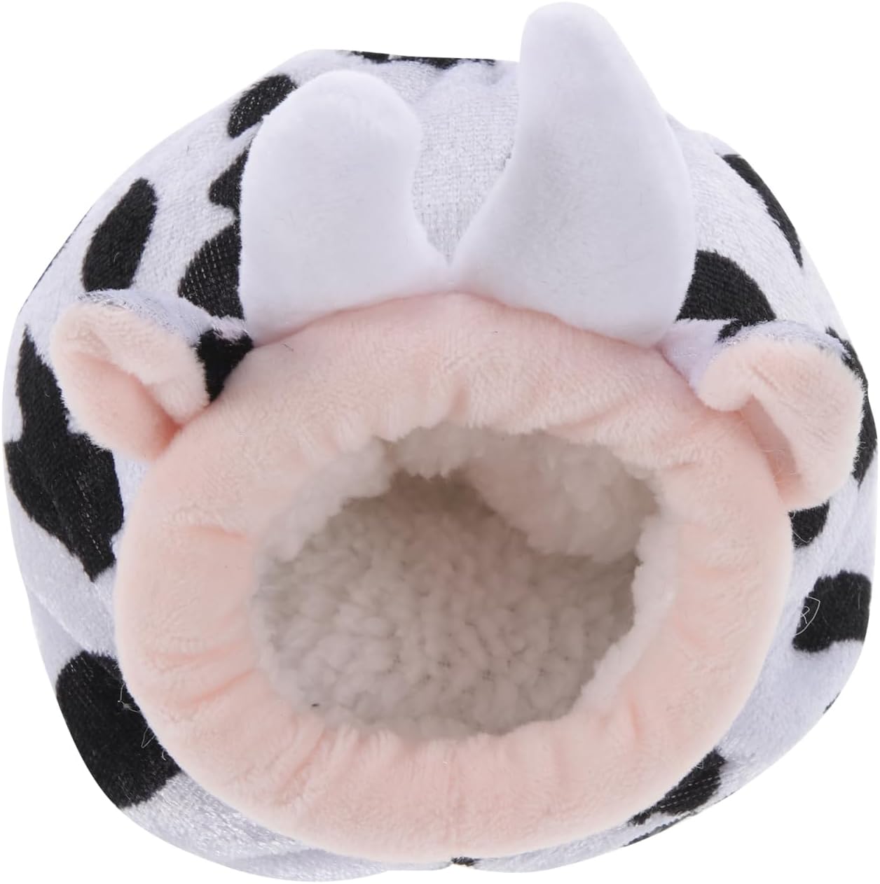 POPETPOP Cow Print Hamster Nest 4.33X4.33X3.54 Inch Cotton Warm Bed for Small Animals Guinea Pig Hideout Cozy Shelter for Cage