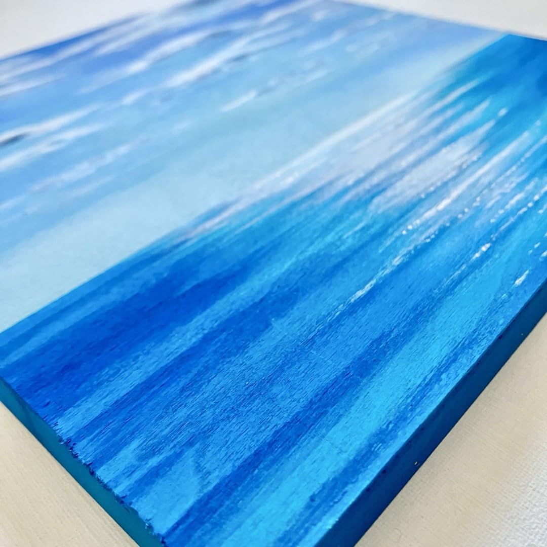 Amazon.co.jp: 晴天の海＊絵画 原画 風景画 キレイ 海 空 : おもちゃ