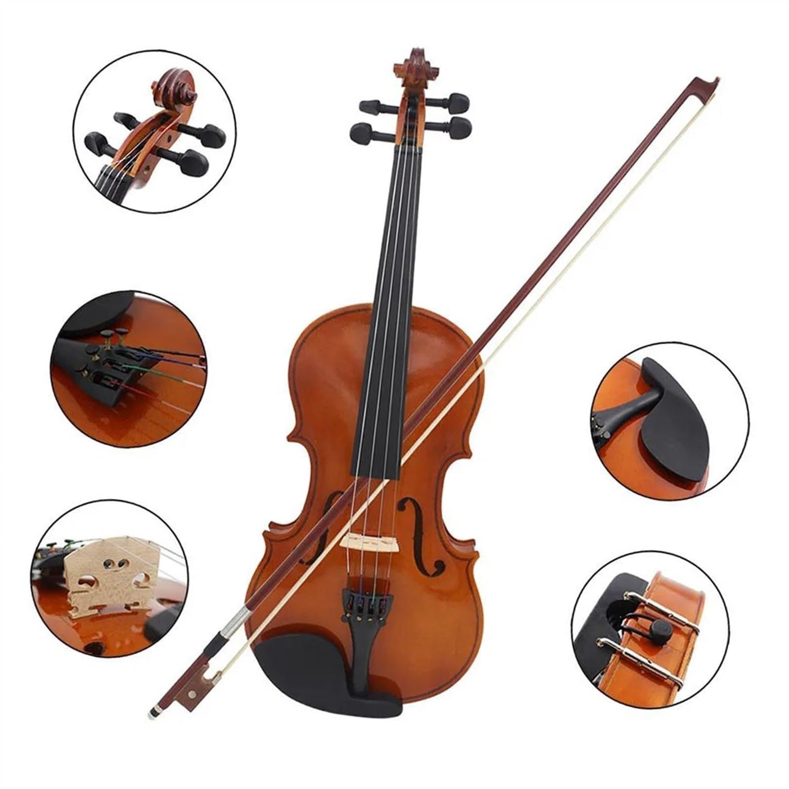 Violine 4/4 Violine In Voller Größe Natürliche Farbe Violingeige(4-4)