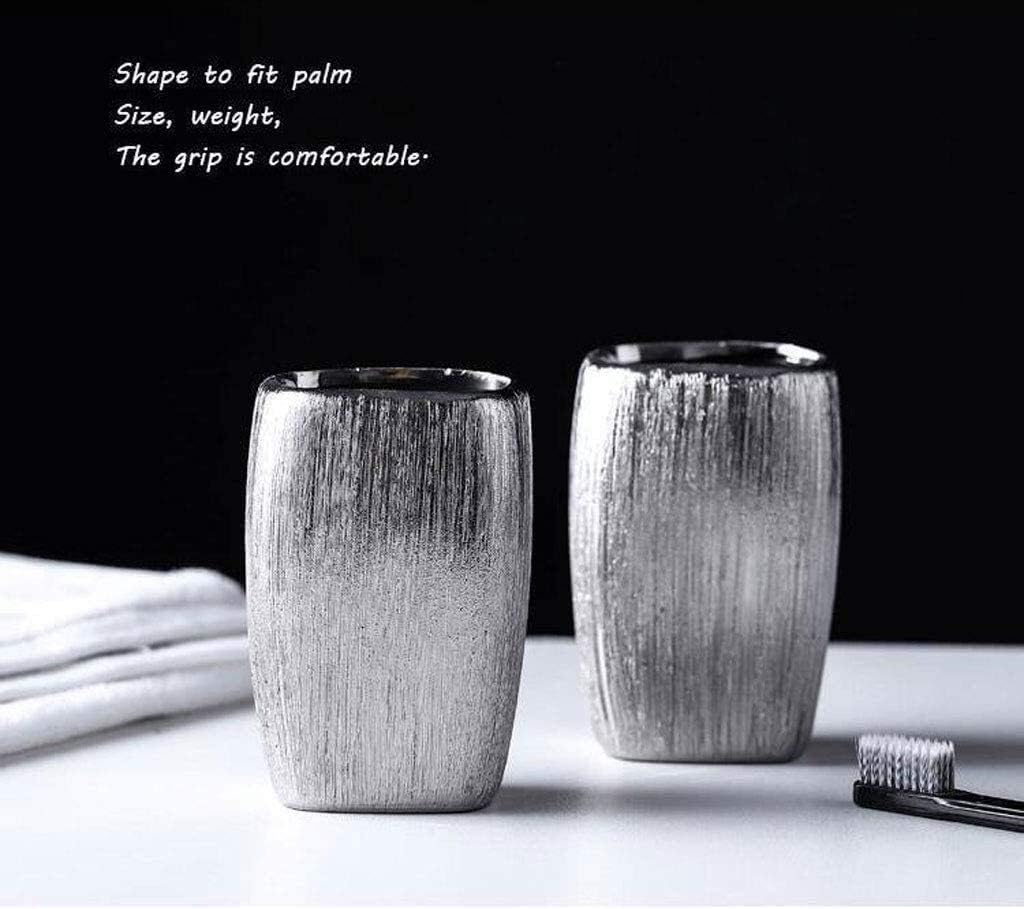 Bathroom Accessory Set Bath Toilet Brush Accessories Set Bathroom Accessory Set Bathroom Set 6-Piece Ceramic Bathroom Lotion Dispenser Soap Dish Cotton Swab Box Tray Mug image 3