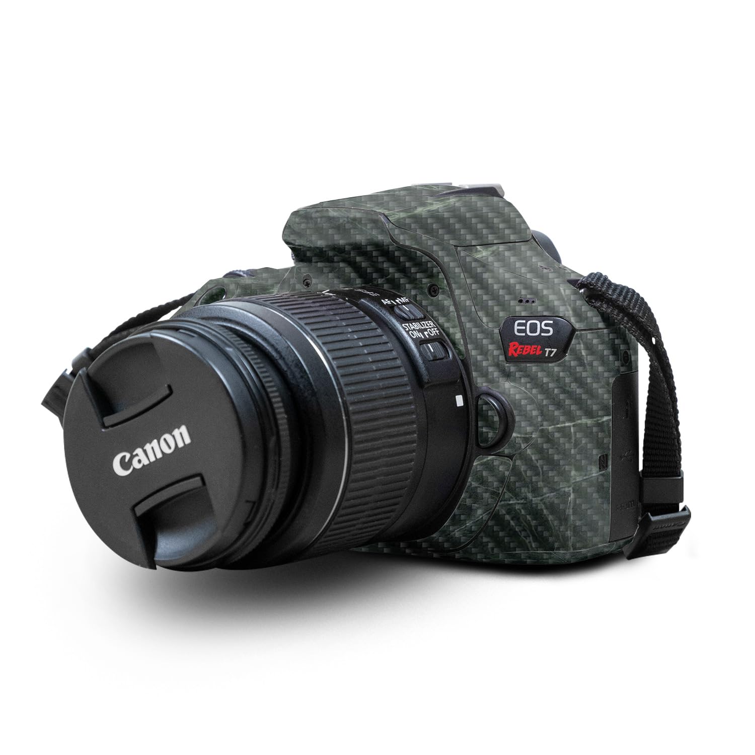Carbon Fiber Skin Compatible with Canon EOS Rebel T7 Camera - Green Marble - Premium 3M Vinyl Protective Wrap Decal Cover - Easy to Apply | Crafted in The USA by MightySkins