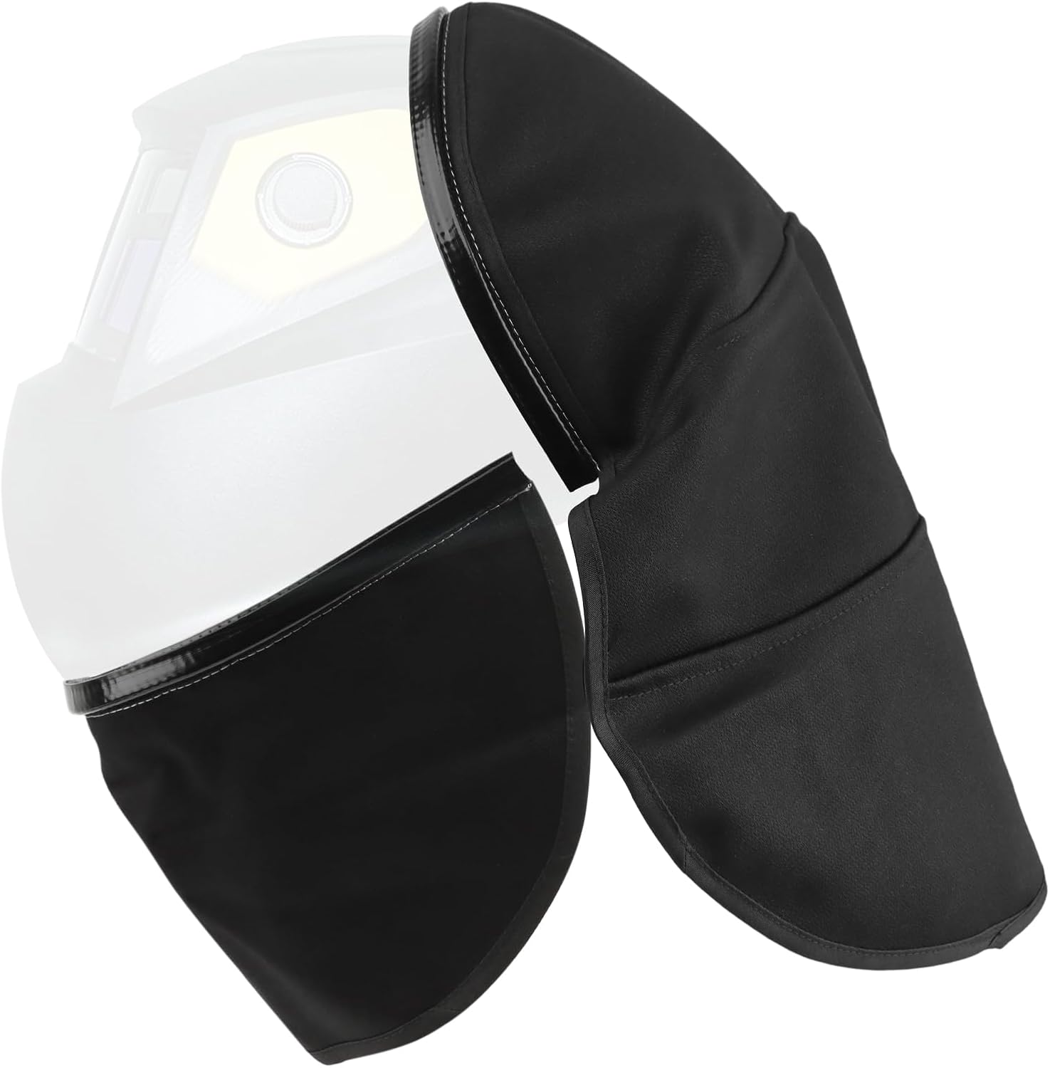 ‌Welding Helmet Cover, Welding Hood Accessories - Extended FR Cotton Rear Cover with Press Fit Seal, Full Protection for Neck & Helmet