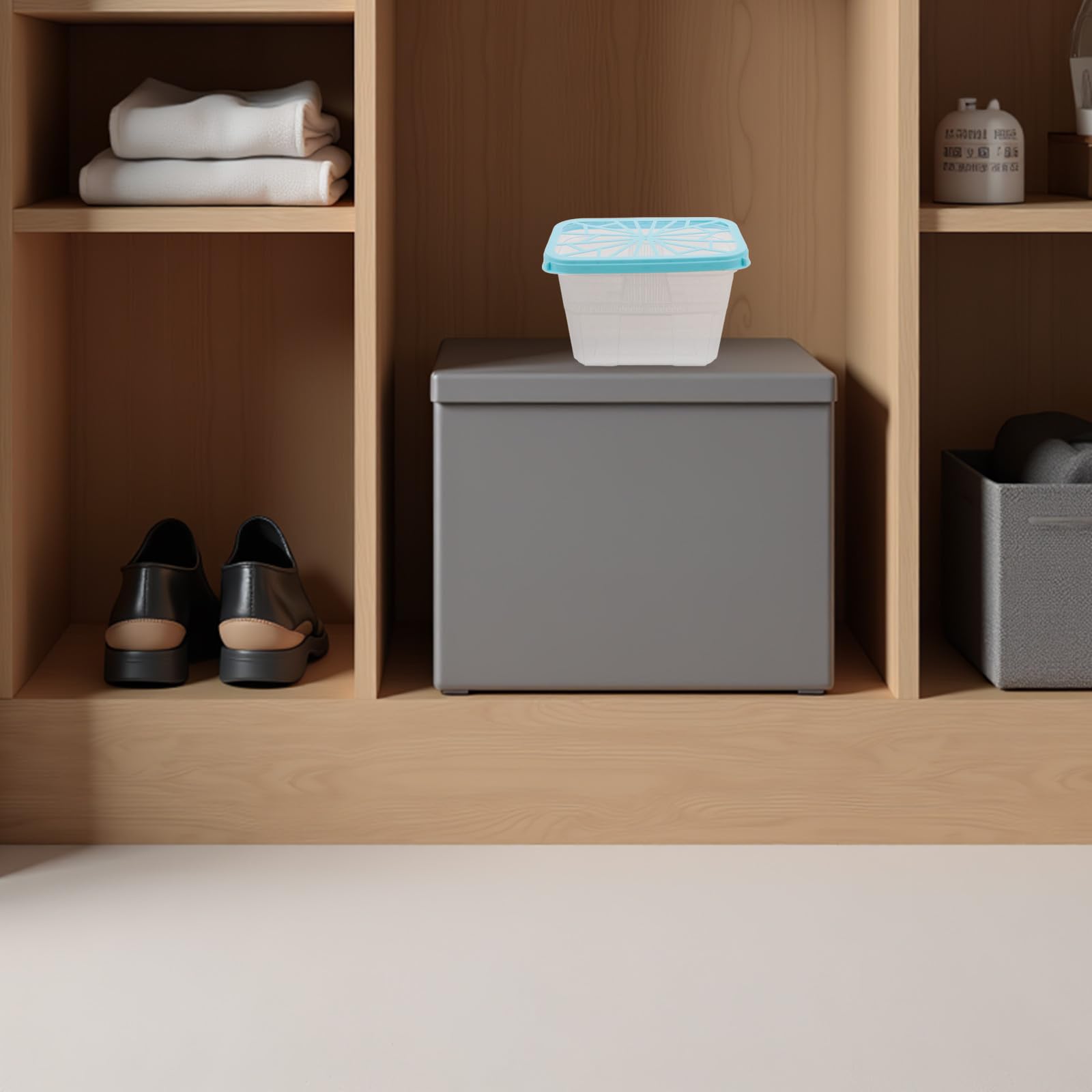 VALICLUD Caja Deshumidificadora Reutilizable para Armarios Contenedor Vacío para Absorbente de Humedad Soporte Plástico para Recarga 8 Piezas Control de Humedad Interior Uso Doméstico