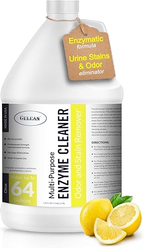 Limpiador enzimático probiótico multiusos (128 oz, cítricos) – Eliminador de manchas y olores de mascotas – Concentrado – Resistencia profesional y