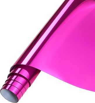 Tintnut Magenta Metallic Heat Transfer Vinyl Roll,12"x6ft Iron on Vinyl