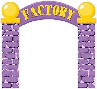3 PCS Chocolate Theme Factory Party Door Decorations Chocolate Theme Factory Porch Banners Cartoon Arch Door Banner Factories Arch Backdrop Front Doors Cover for Photo Prop Birthday Party Supplies