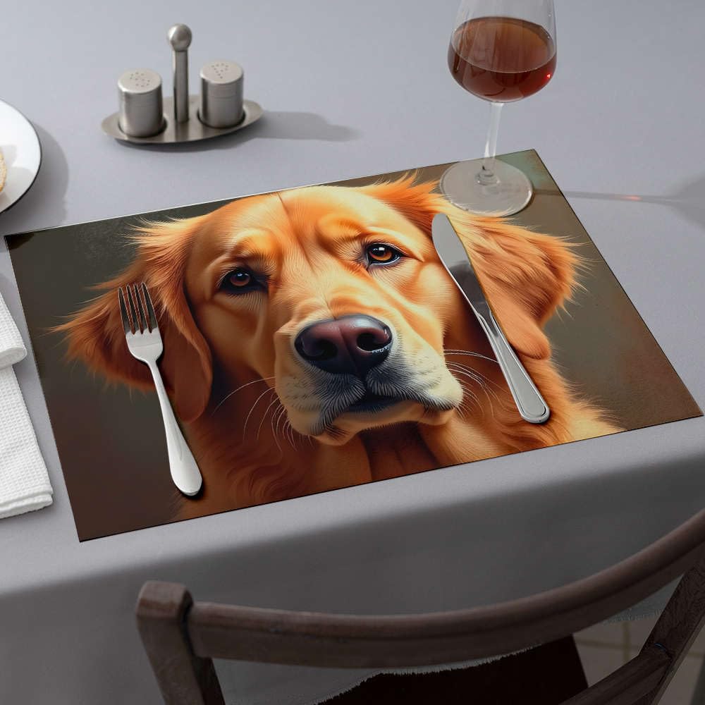 Lot de 6 sets de table Golden Retriever idée cadeau anniversaire