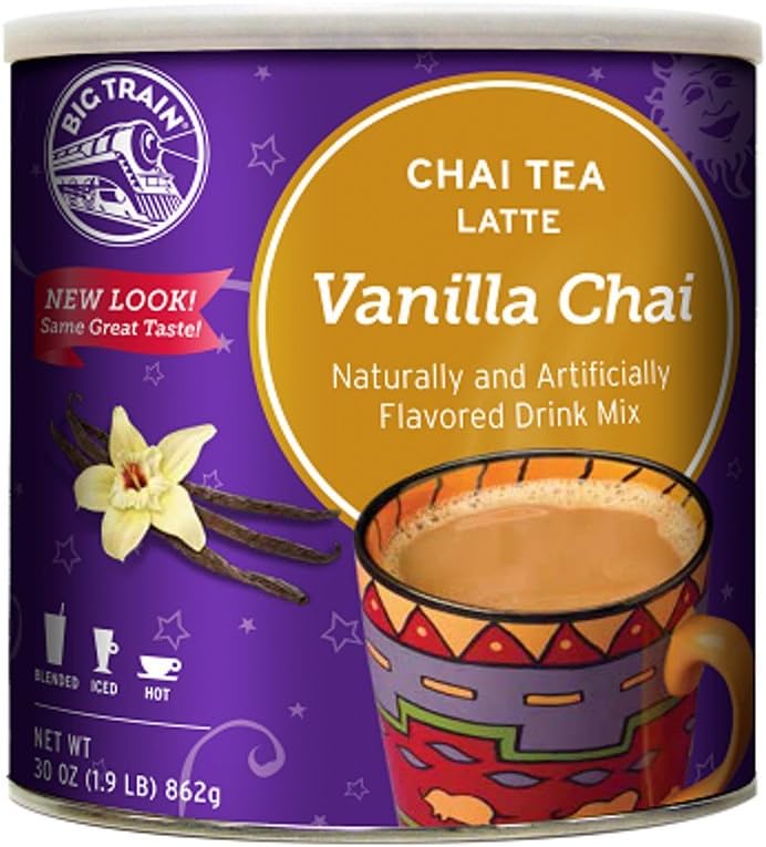 Big Train Vanilla Chai, 1.9-Pound Cans 1 Count (Pack of 2)(Packaging May Vary)
