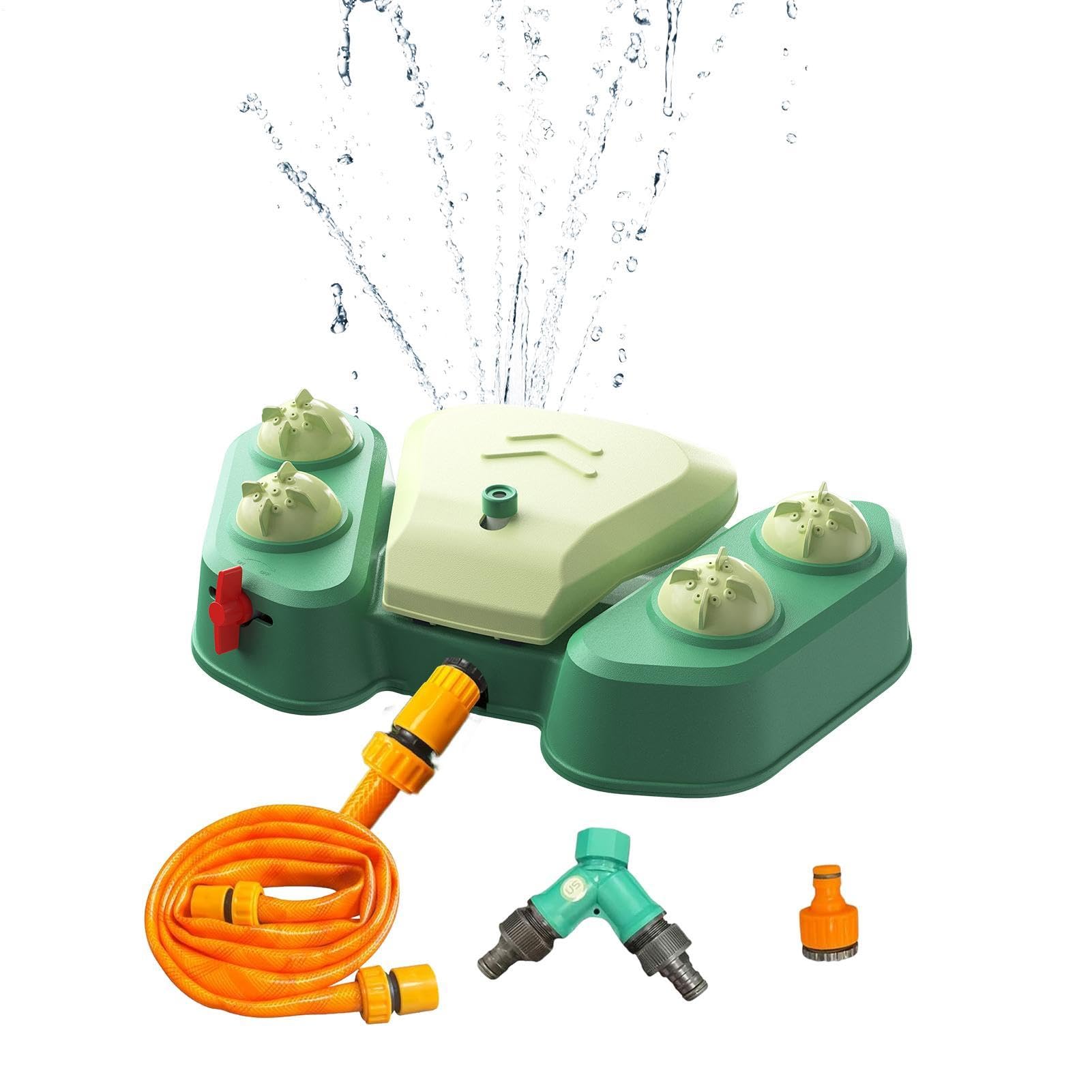 Fuente de Agua para Mascotas Exterior Fuente Activada por Paso | Bebedero Activado por Pata de Perro para Jardín Césped Patio Verano