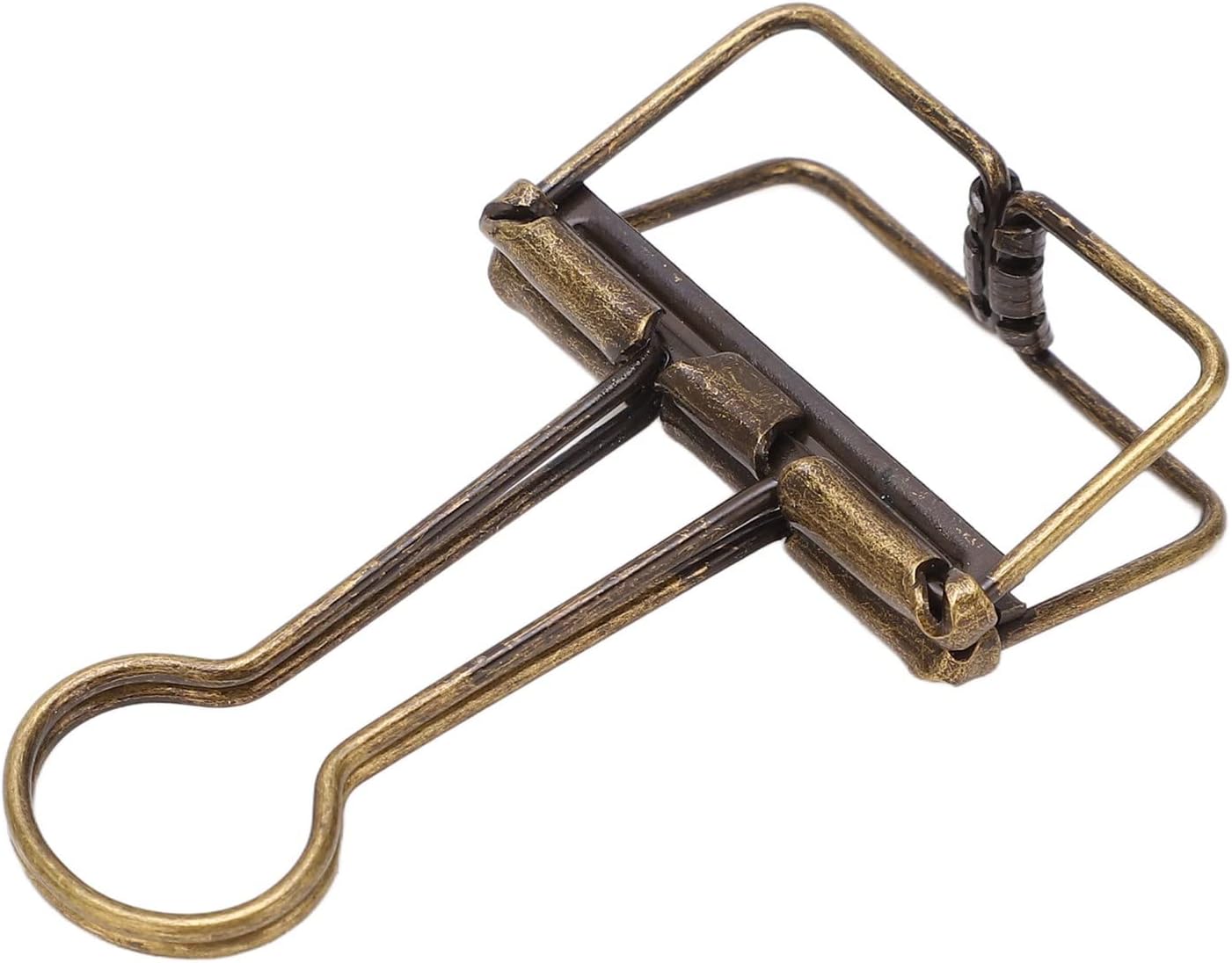 50Pcs Metal Clips, Strong Clamping Force, Hollow Design for Easy Storage, Ideal for Office School Home Use (Bronze)