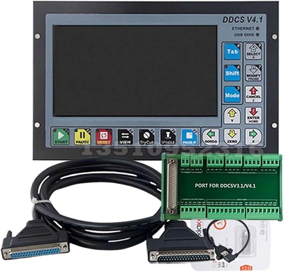 Standalone Motion Controller Ddcs V4.1 3/4 Axis Cnc Standalone Offline Controller+v5/V6 Anti-roll 3d Touch Probe Edge Finder Compatible With Mach-3+mpg(3Axis-Kit)