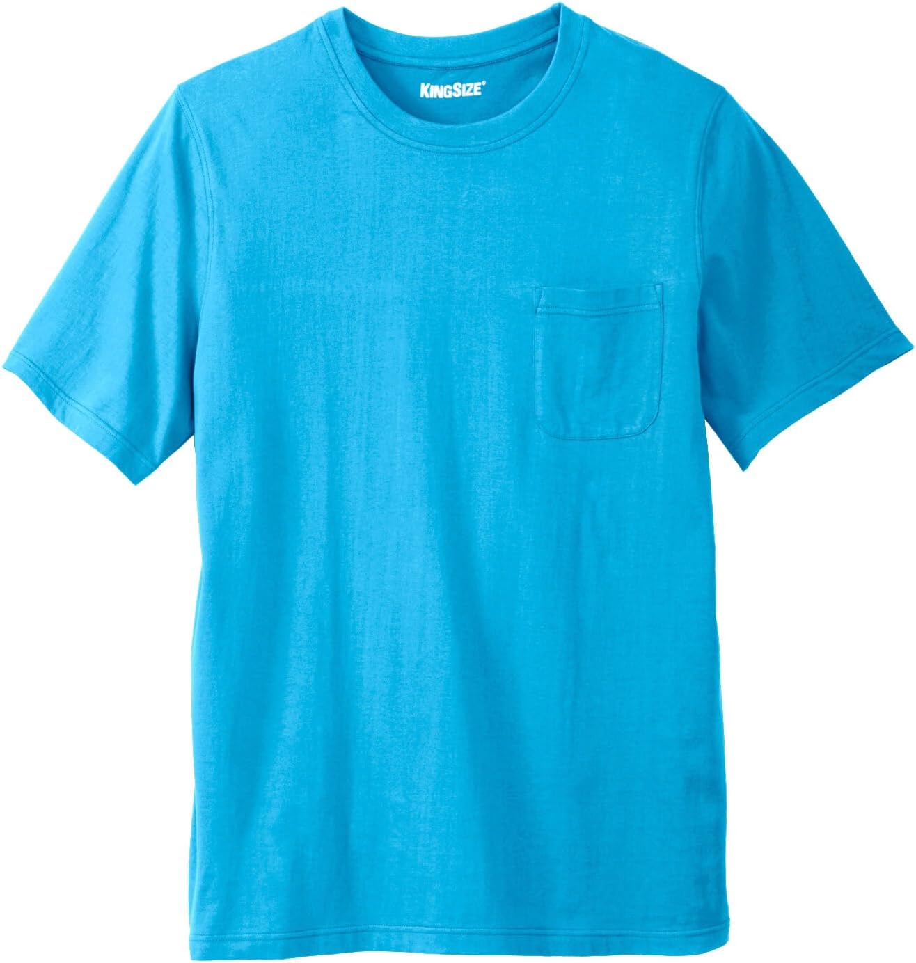 KingSize Men's Big & Tall Shrink-Less Lightweight Pocket Crewneck T-Shirt
