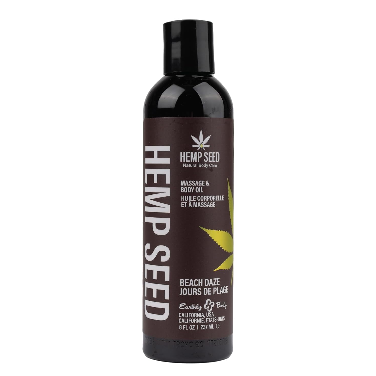 Hemp Seed Massage & Body Oil - 8 fl. oz. - Nourishing, Moisturizing Massage Oil - Hemp Seed, Apricot, Grapeseed & Sweet Almond Oil - Vegan & Cruelty Free