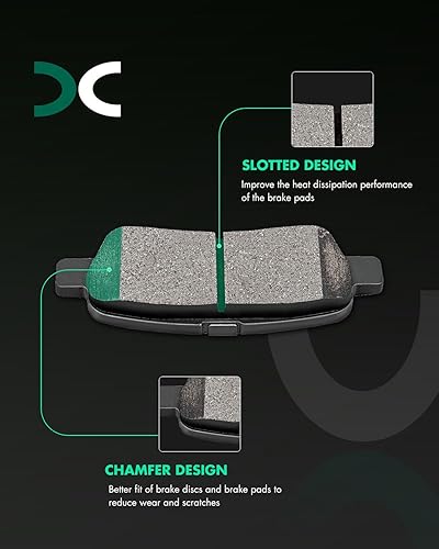 Miniatura 118 de Kits de frenos y rotores, rotores de freno SCITOO y 8 pastillas de cerámica para 08-12 para Chrysler Town & Country, 08-12 para Dodge Grand Caravan