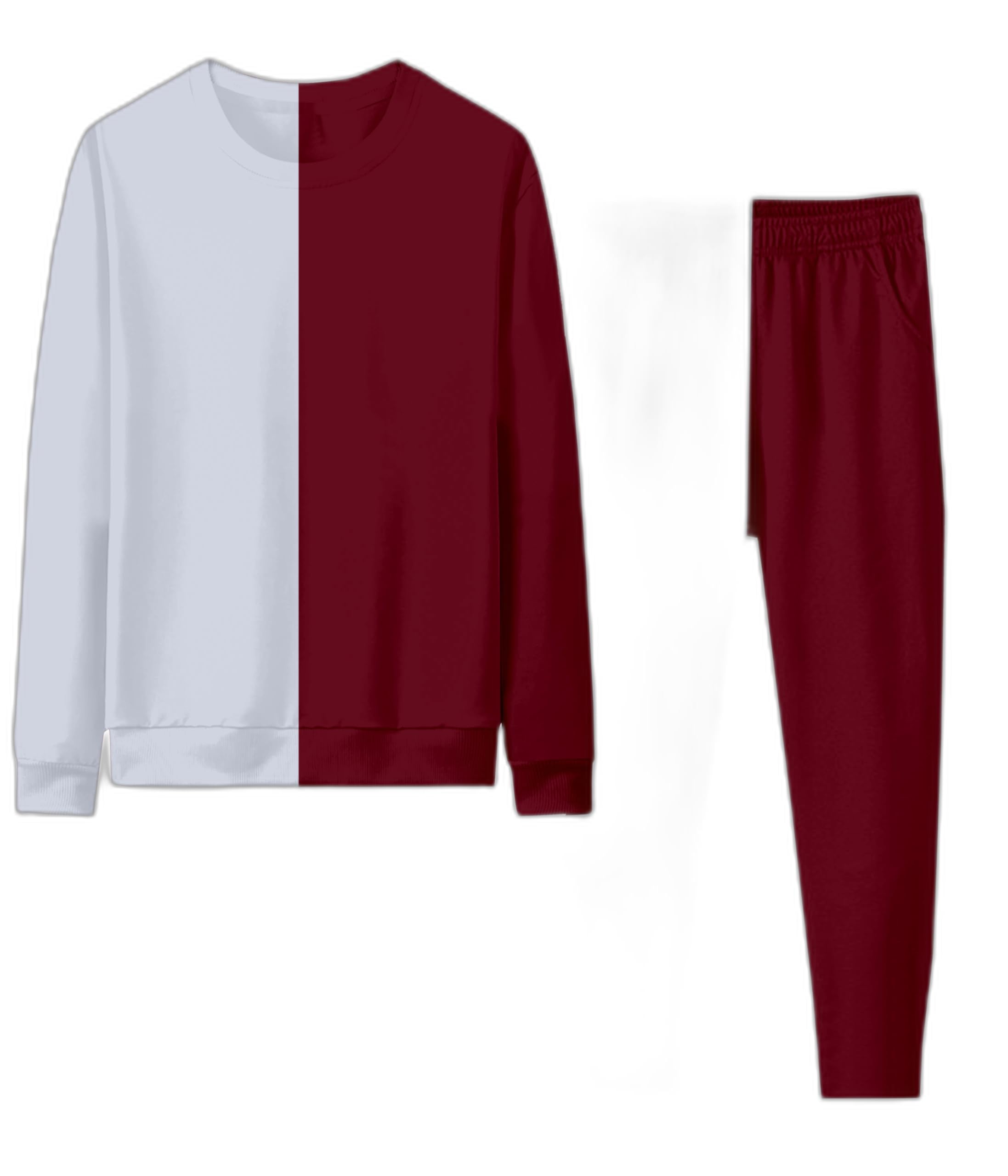 Track suit for Men (T_F1_PAIR_GREY-MAROON)-image-42