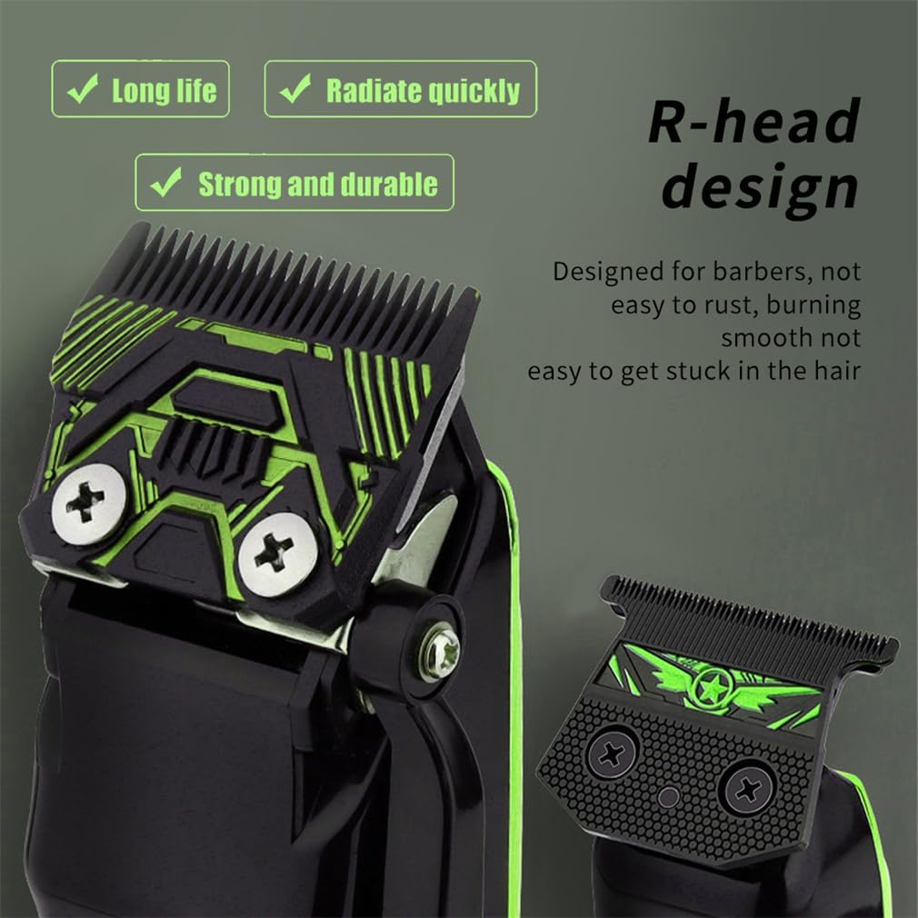 Professional Cordless Hair Clipper and Trimmer Kit for Men, Hair Cutting Kit & Zero Gap T-Blade Trimmer Combo- Cordless Barber Clipper Set with LED Display, for Mens Gifts,Black