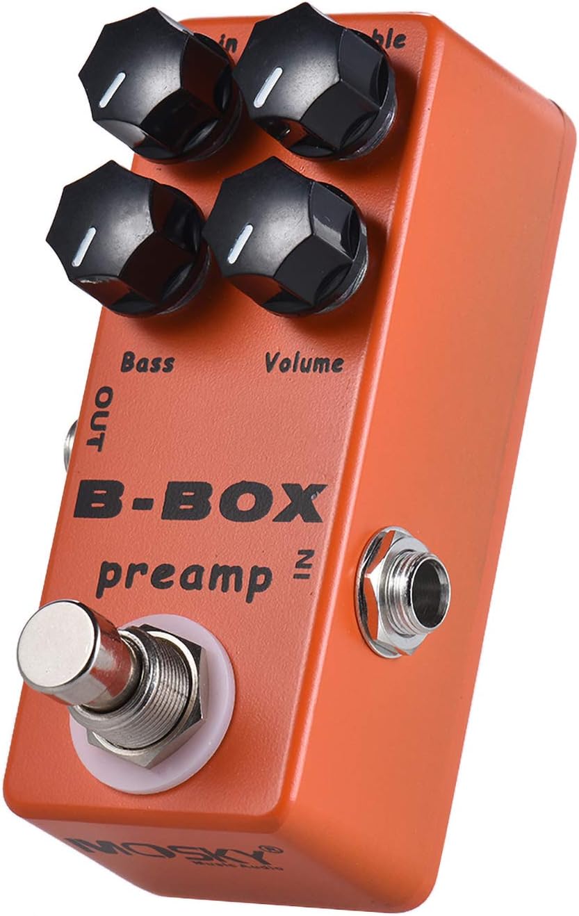 YMUZE Moskyaudio Mini B-Box Preamp Pedal Electric Guitar Effect with Overdrive Function