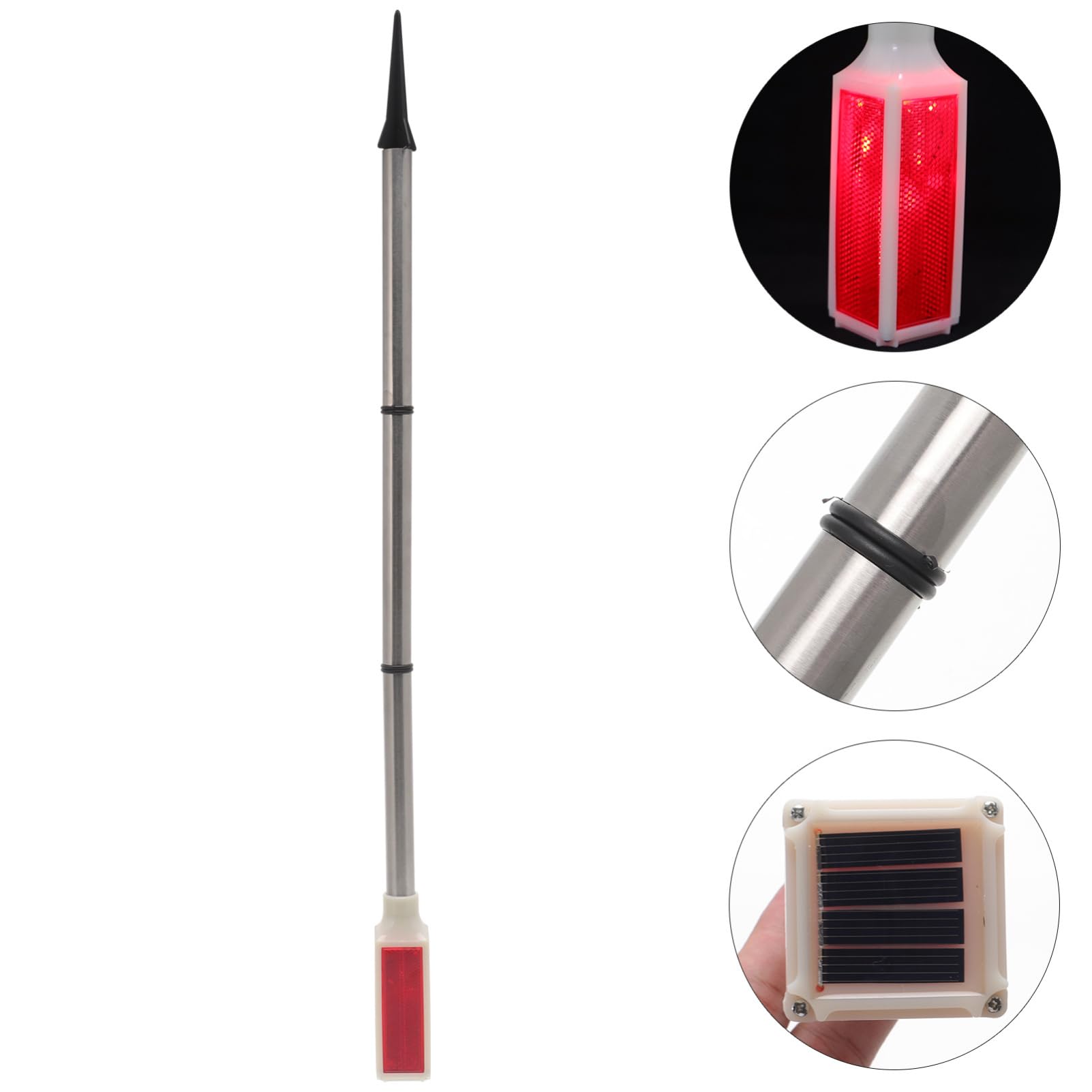 COSMEVIVI 2pcs Solar Lights for Driveway Reflective Driveway Markers Outdoor Pathway Lighting Nighttime Visibility