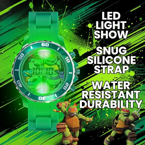 image for Accutime Nickelodeon Teenage Mutant Ninja Turtles Kids' LCD Watch – 