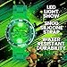 Nickelodeon Teenage Mutant Ninja Turtles Kids' LCD Watch – Flashing Light-Up Display, Bumpy Rubber Strap, Green Bezel, Digital Time Display, Adjustable Fit – Fits Wrists 5.5