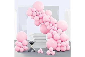 PartyWoo Pink Party Balloons, 140 pcs Pink Balloons