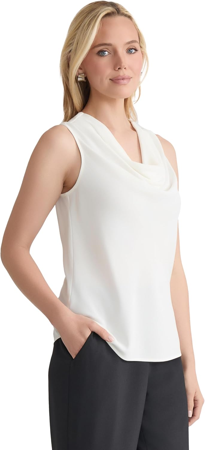 Kasper Women's Sleeveless Drape Neck Top - Image 3