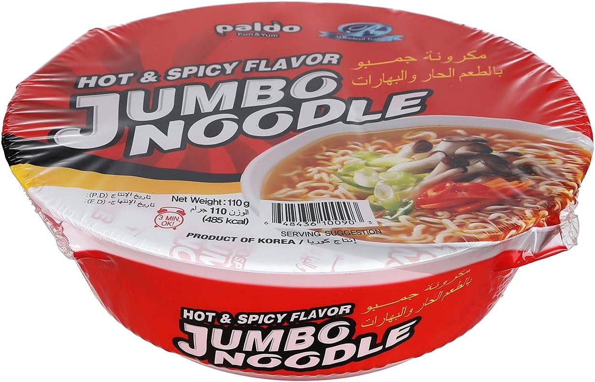 – Paldo Jumbo Noodle Hot and Spicy Flavour 110g