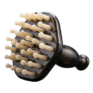 Muej Manual Body Massager & Scalp Massage Brush Combo – Handheld Acupressure Massager for Neck, Shoulder, Back & Legs + 33 Soft Bristle Hair & Body Massage Comb for Relaxation & Scalp Care (Multicolor)