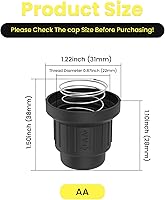 Vista 2 de Tapas de encendido de botón para interruptor de batería AA, perilla de generador de chispas con resortes para repuesto para tapa de interruptor