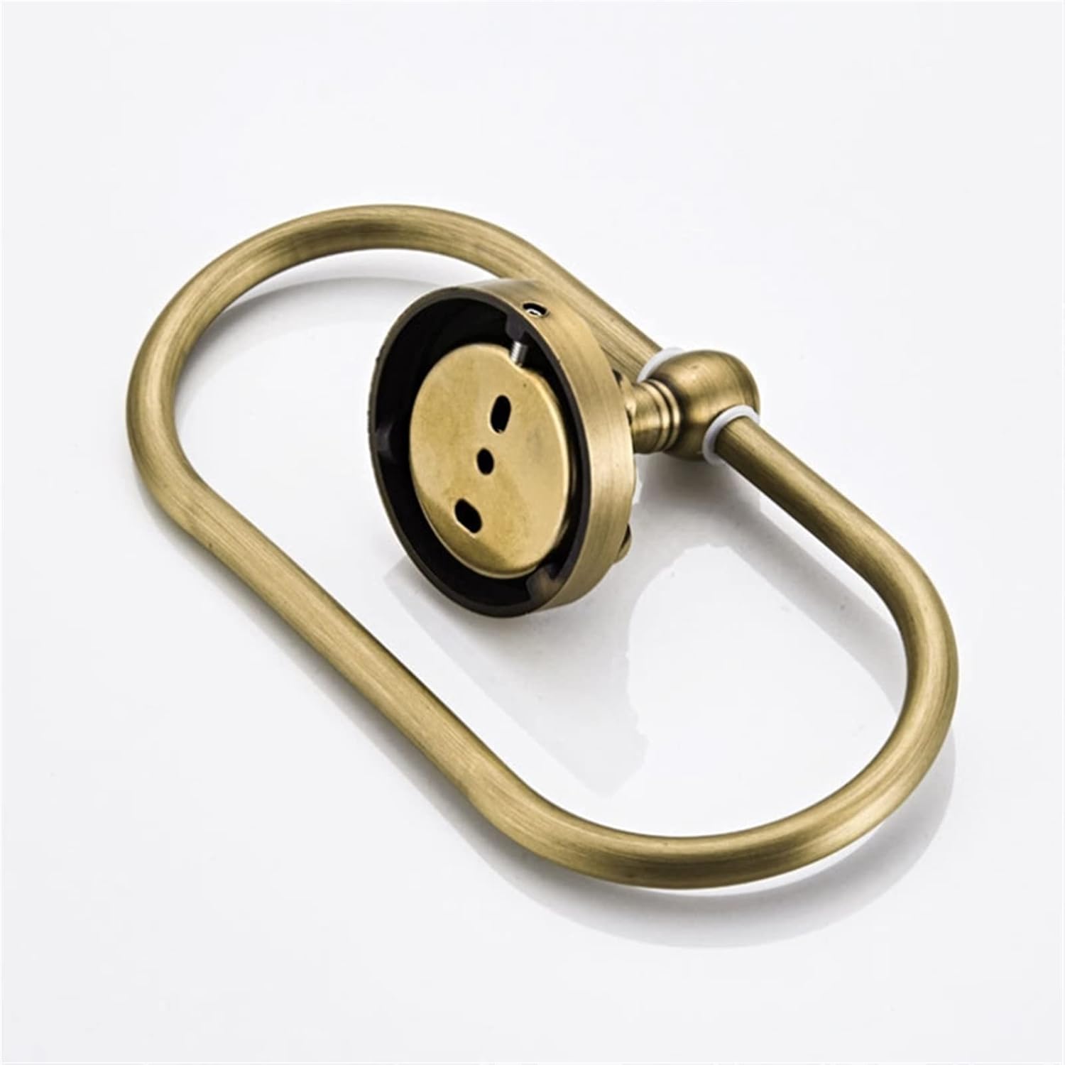 Towel Rings Antique Towel Ring Vintage Brass Luxury Bronze Bathroom Bath Holders Wall Mounted Towels Hanger for Kitchen Accessory(Black)