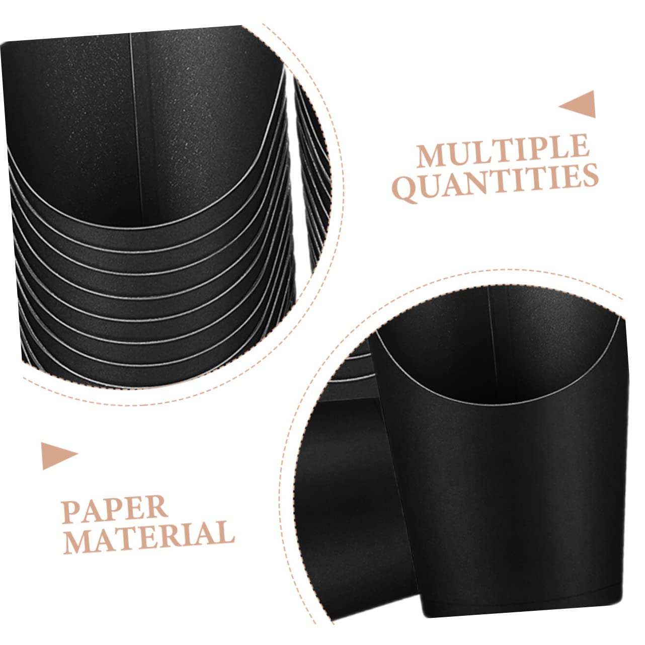 Cabilock 50Pcs French Fries Holder Paper Cups Creative Snack Containers for Parties Lightweight Design for Fries Candy Snacks for Celebrations Birthdays