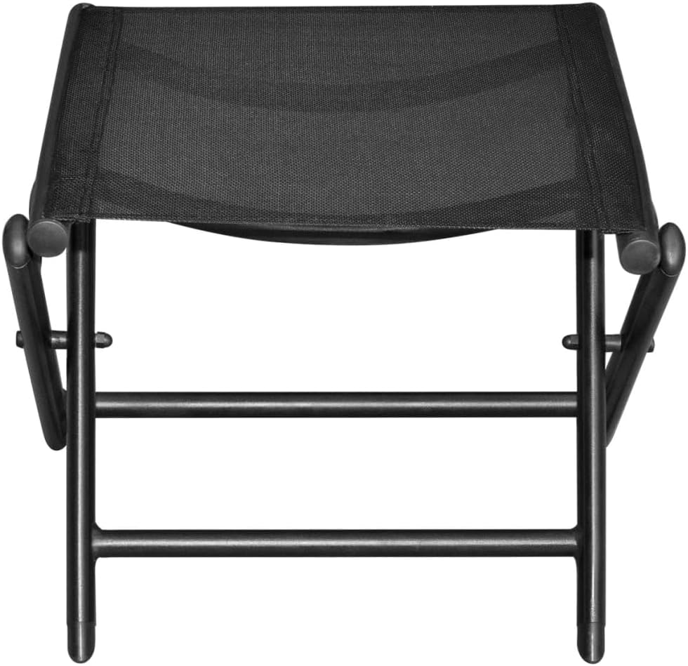 Adjustable Height Folding Footrest, Portable Folding Footstool for Patio with Textilene Surface in 16.1x19.5x15.0 Inch Dimensions