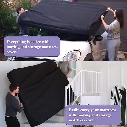 Miniatura 4 de Bolsa de colchón UCARE 420D de tela Oxford impermeable para almacenamiento y mudanza, bolsas de colchón reutilizables para Queen, King,