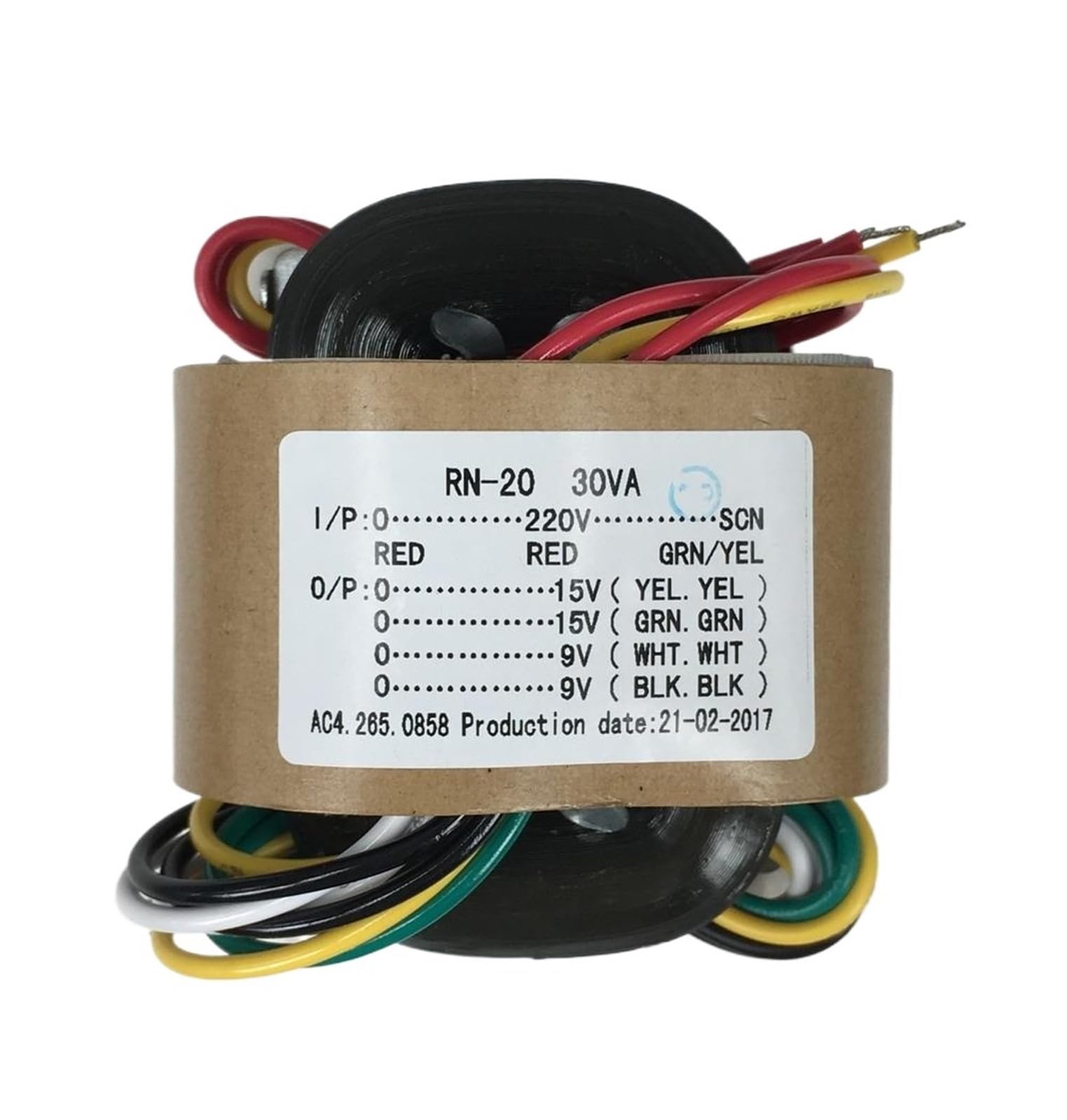 Transformateur 30W R-Core anti-bruit pour régulateur de tension 15V 9V