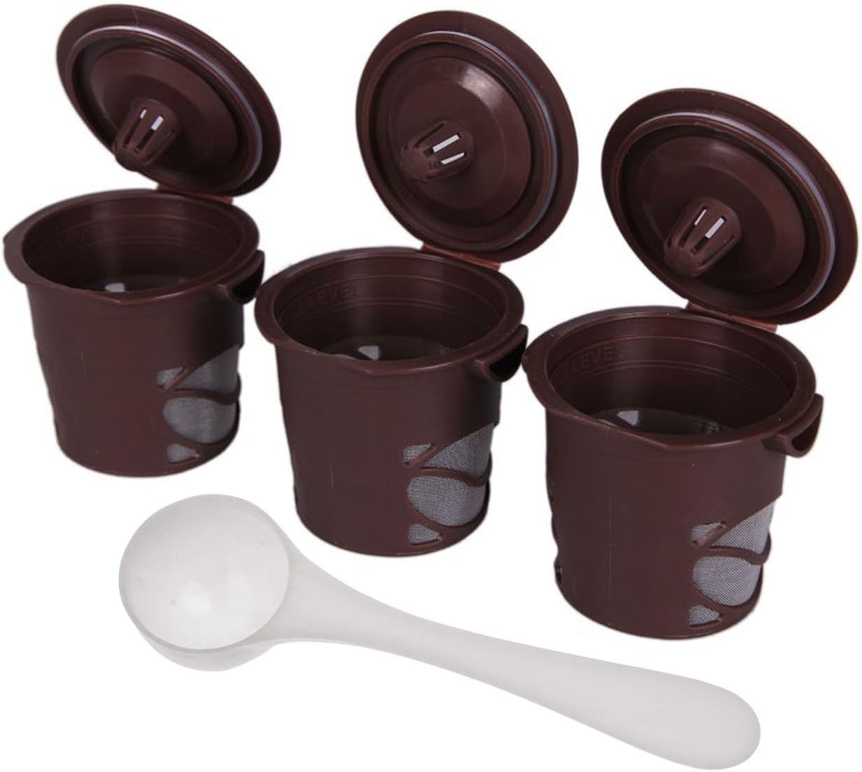 Coffee Filter Yummy Sam Basket Style Tone Drip Filter Replacement for Keurig Home Single Cup Brewing Systems, Reusable Set of 3