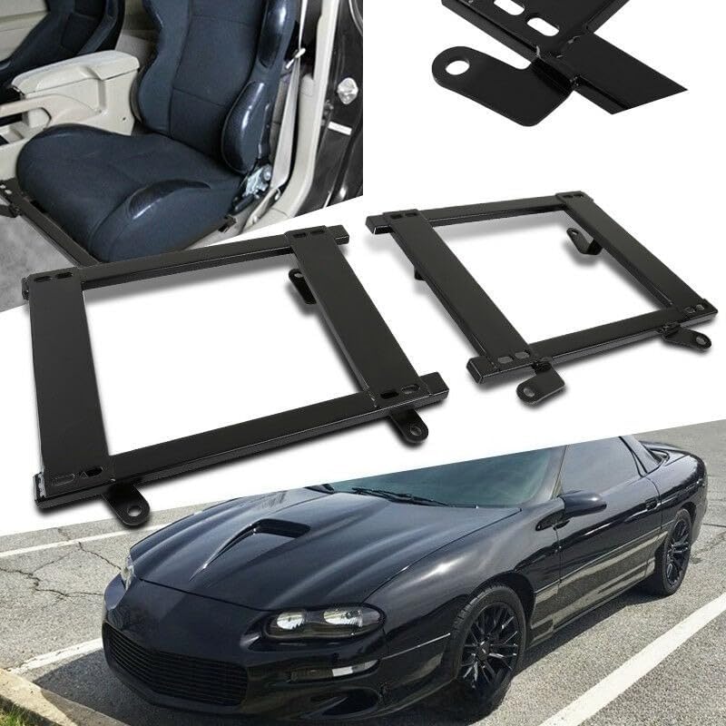 Racing Seat Mounting Brackets Rail Track Compatible with 1993-2002 Camaro Firebird Tensile Steel Seat Brackets Pair
