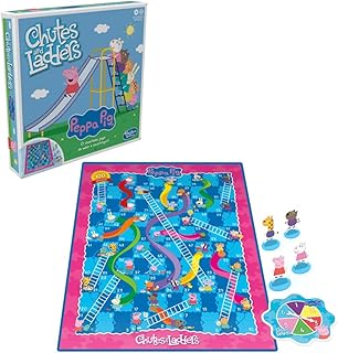 Hasbro Gaming Jogo de Tabuleiro Chutes and Ladders: Peppa Pig, para Crianças a Partir dos 3 Anos - F2927 -, Cores diversas