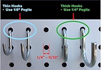 Vista 6 de Cierres para tablero de clavijas 50 piezas (1/8 pulgada, Blanco)