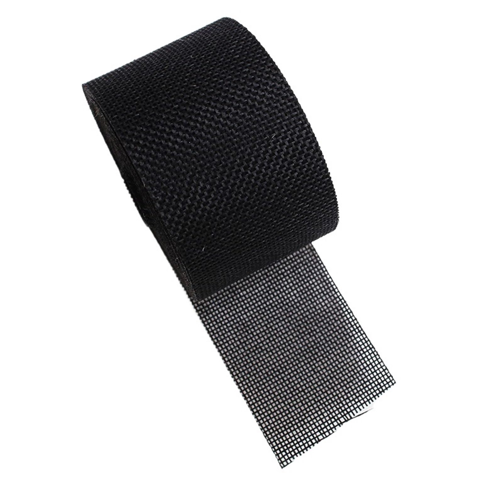 Burlap Roll 10M/Rolls Burlap Wired Ribbon Roll 5cm Wide Colorful Weave Jute for DIY Craft Wrapping Decor(16 Black)