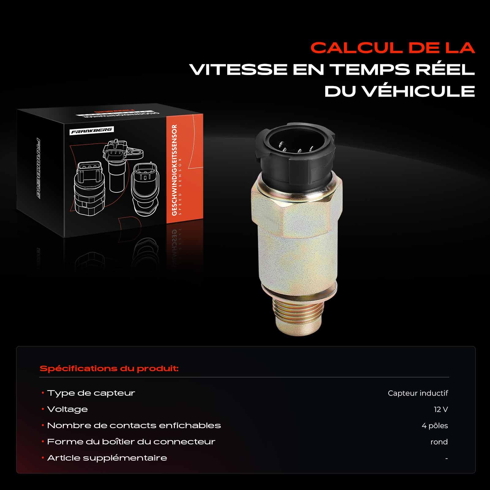 Frankberg Capteur de distance, capteur de câble de compteur de vitesse, 4 | Compatible avec: Boîte quotidienne II, Bus Daily II, Daily II pourboire