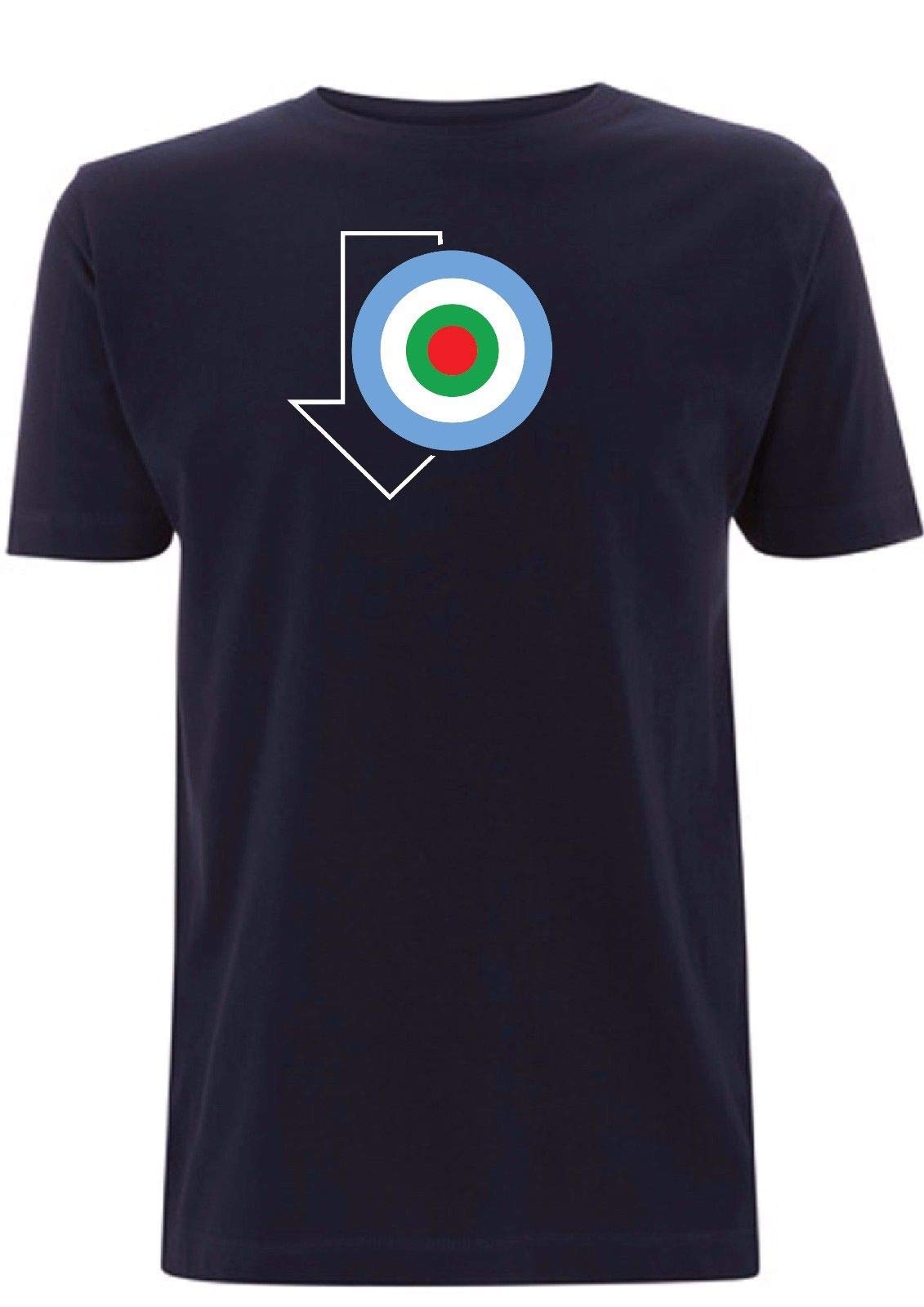Paul Weller Arrow Target T Shirt Mod The Jam Northern Soul Movement Inspired (X Large, Navy Blue)