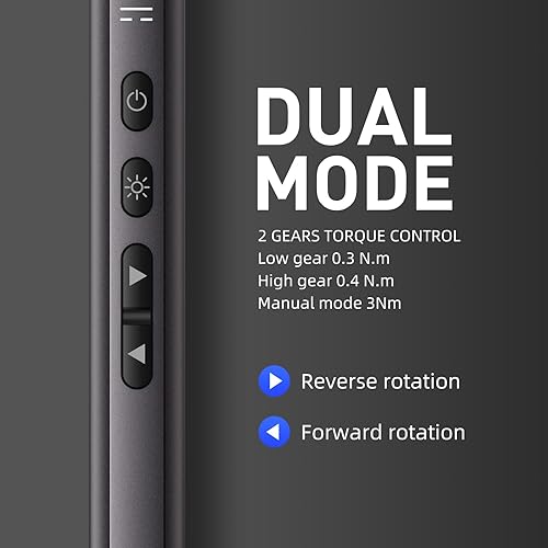 Miniatura 5 de Juego de destornilladores eléctricos, mini destornillador de precisión inalámbrico 45 en 1, mango antideslizante, iluminación LED, pantalla digital,