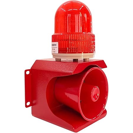 Amazon Com Industrial Sound Light Alarm Emergency Warning Microwave Motion Alarm Siren Horn With Flashing Light 120db Human Body And Moving Object Induction Alarm Outdoor Waterproof 110v Red Electronics