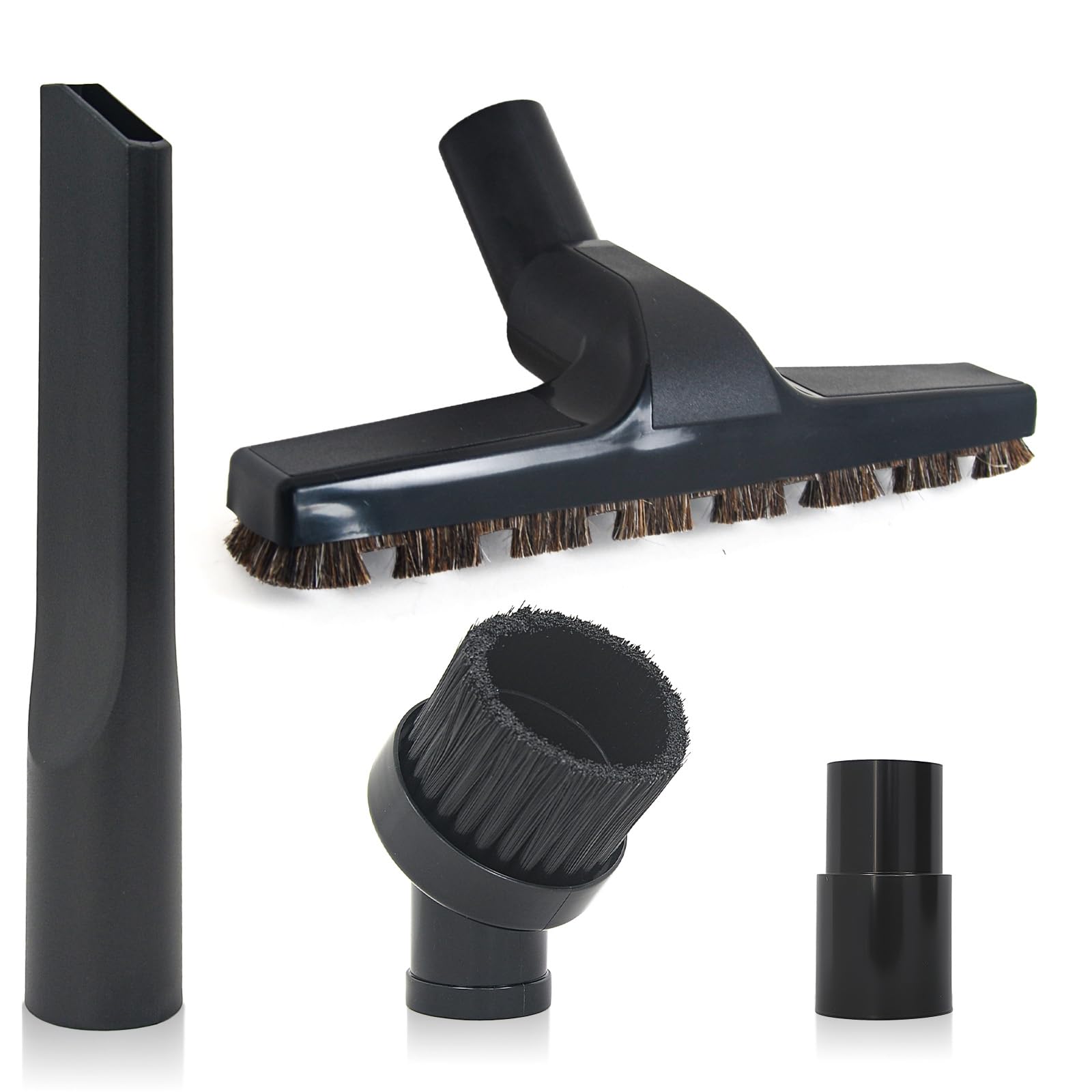 EZ SPARES 4PCS Universal Replacement 32mm&35mm Vacuum Cleaner Accessories Horsehair Brush Adapter Crevices Tool Kit