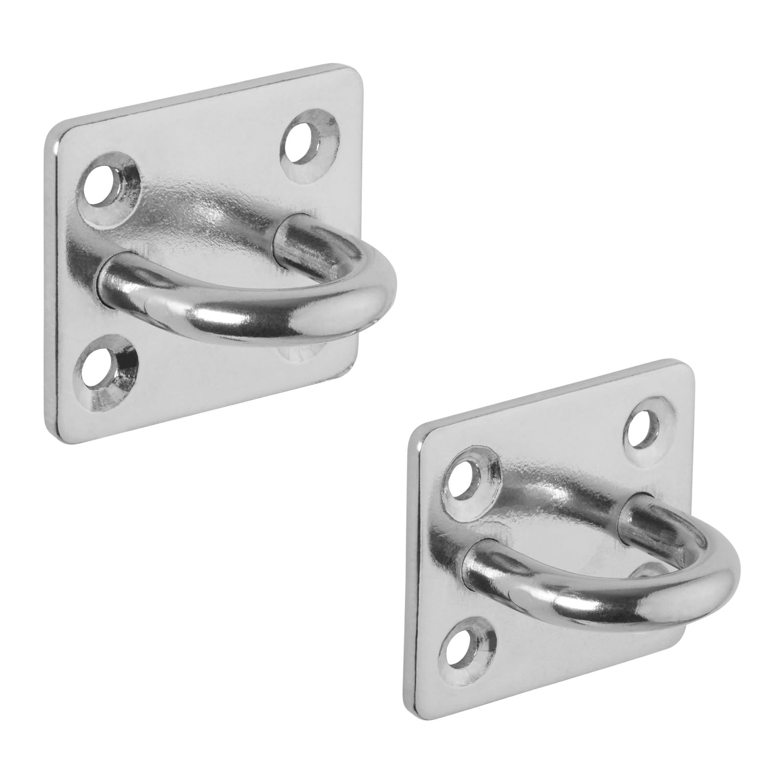 SOTECH Set di 2 occhielli di fissaggio, 40 x 35 mm, piastra di ancoraggio in acciaio inox V2A SS304, occhielli per tenda da sole, sacco di sabbia, cavo e molto altro ancora.