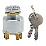 DUZFOREI 31973K4183 Waterproof Ignition Key Starter Switch with 3 Position 5 Terminal 2 Keys Suitable for Cars, Motorcycles, Boats Tractor,Trailer, Digger, Agricultura Replaces SPB501,551508G